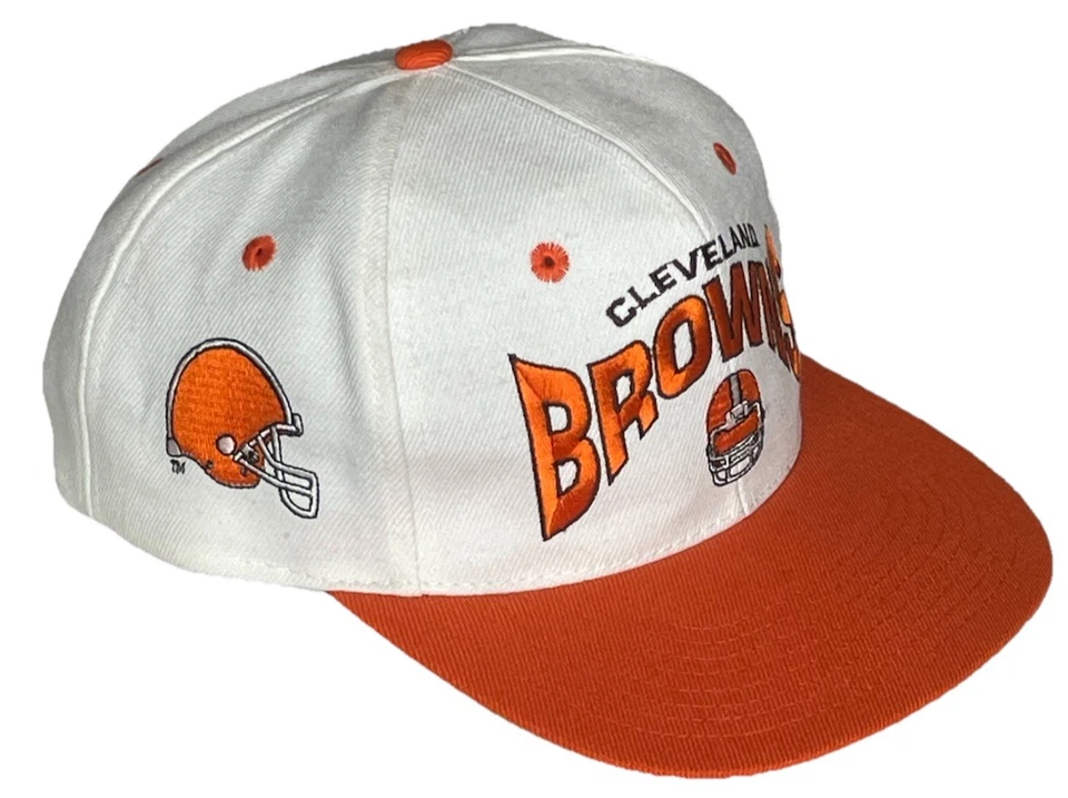 Gorra de colección Cleveland Browns para hombre naranja blanca Snapback Truckers NFL Foto 2 de 4