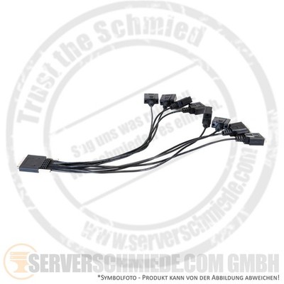 Generic 35cm Serial cable 1x VHDCI 68-pin to 8x 9-polig DB9 RS232 D-Sub seriell
