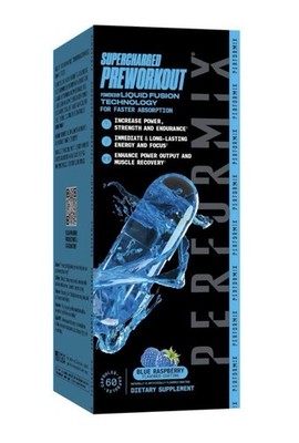 Performix Supercharged Preworkout Blue Raspberry 60 Capsules New
