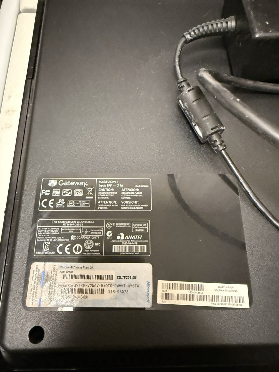 500GB*4 ,320*1,SSD120*1 8Gb×1 4Gb*1 Gateway ZX6971 All in One Desktop Pentium Laptop 4gb RAM 500gb as