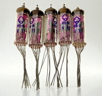 10 pcs IV-6 VFD Tube DIGIT DISPLAY NIXIE CLOCK luminescent indicator lamp IV