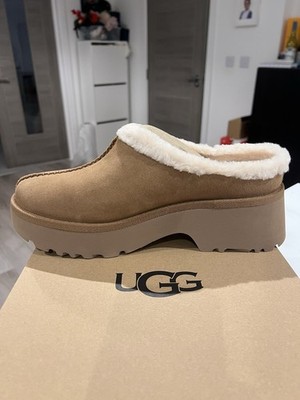 UGG Damen-Clog New Heights kastaniefarben Wildleder UK 9