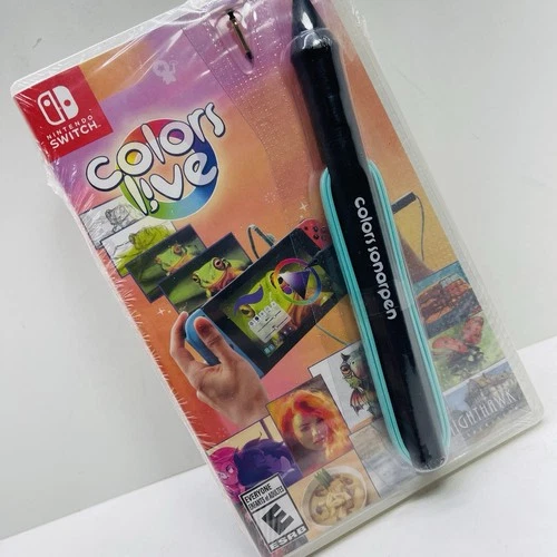 Colors Live (Nintendo Switch, 2021) w/ Pen & Extra Tip - BRAND NEW & SEALED!