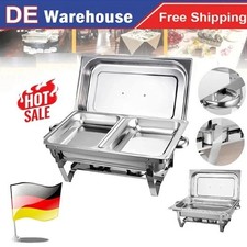 9L Wärmebehälter Chafing Dish Speisenwärmer Edelstahl Rechaud Warmhaltebehälter