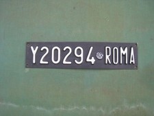 Italy Front Plastic Roma License Plate Vatican Italian Number Plates Italy Front Plastic Roma License Plate Vatican Italian Number Plates