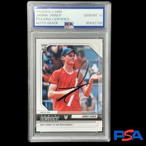 Jannik Sinner 2024 Panini Instant Rookie Auto PSA 10 Autograph RC /6784