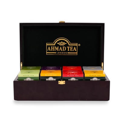 Keeper Wooden Box with 80-Count Assorted Tea Bags