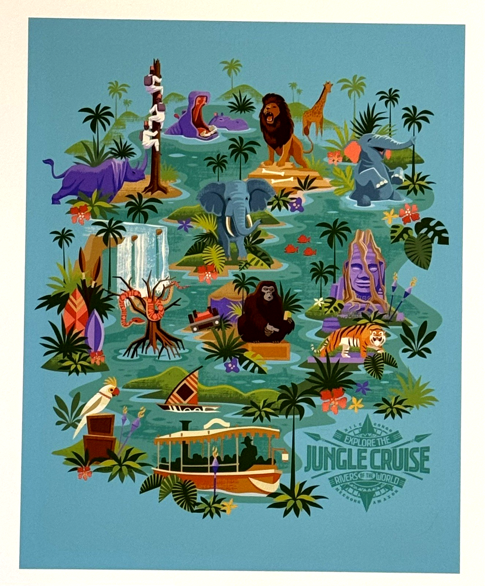 ディズニー　ジャングルクルーズ　絵　アート　レア disney fine art Disney Parks Jungle Cruise Explore The Rivers of The World 20