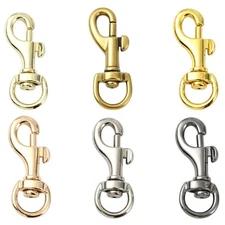 12Pcs 6 Styles Alloy Swivel Clasps, Swivel Snap Hook, Mixed Color