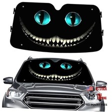 Horror Smile Cat Windshield Sun Shade for Car SUV Truck 64x32 Inches , Sun