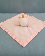 Cloud Island Unicorn Security Blanket White Pink Satin Trim Backing 2021 Target