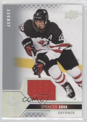 2022 Upper Deck Team Canada Juniors Men's U-18 Jersey Relics Spencer Sova 0o4i
