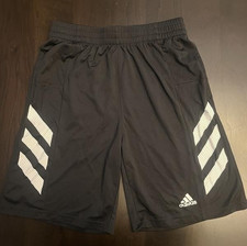 Youth Black and White XL Adidas athletic shorts for sports, basketball, gym