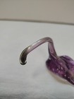 Hand Blown Glass Purple Flower Excellant Condition — photo 4