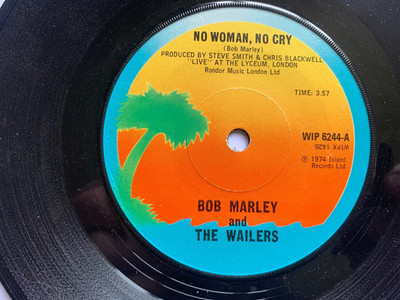 Bob Marley & The Wailers No Woman, No Cry 7'' vinyl, 1974