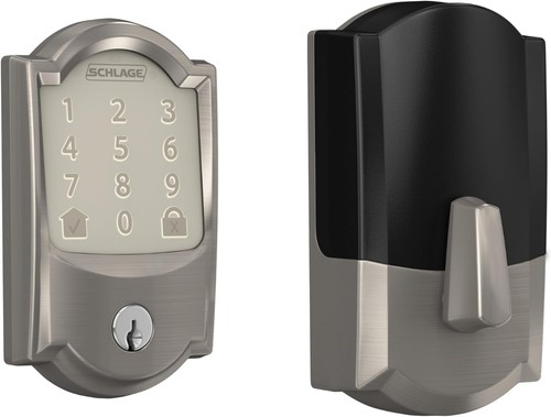 U27465 SCHLAGE BE489WB CAM 619 Connect Smart Deadbolt with Alarm with Ca G3D
