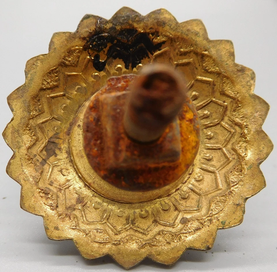 5件套古董实心黄铜环抽屉拉手-1.5英寸背板,2.25英寸落体 — 第 4/4 张图片