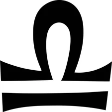 Libra Symbol Vinyl Sticker Decal Horoscope Astrology -  Choose Size & Color