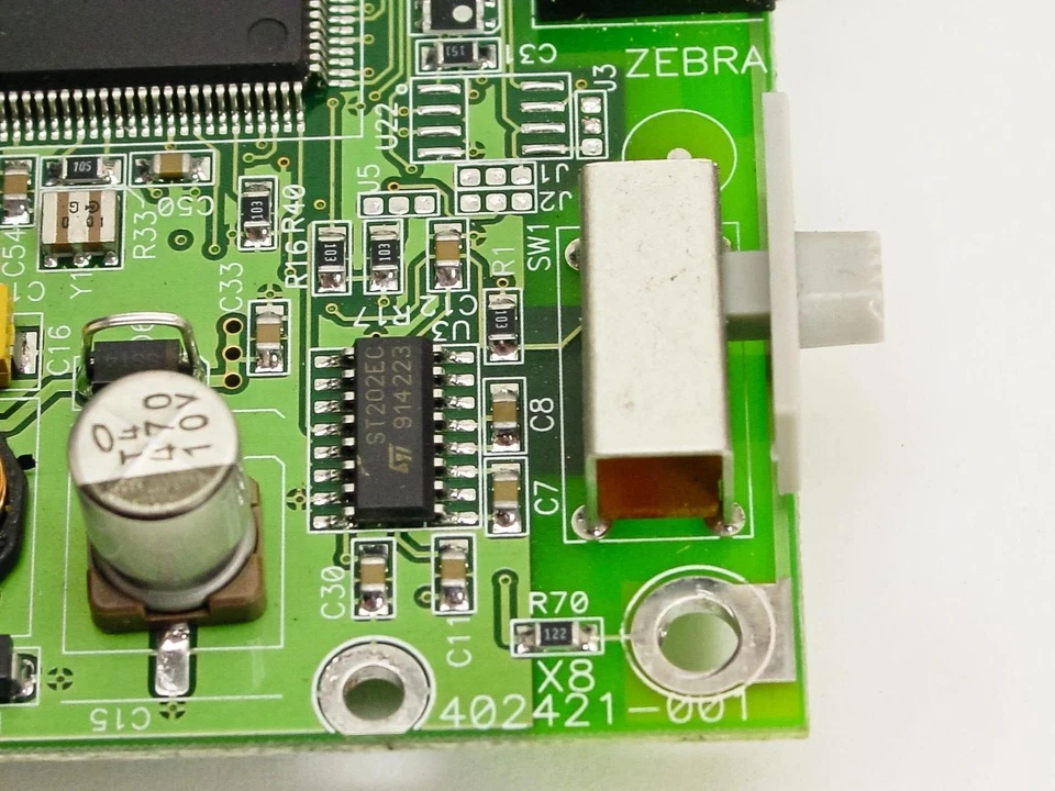 Zebra 402420-001 Printer Motherboard Module w/ Head and Stepper Motor Connectors - Image 4 of 4
