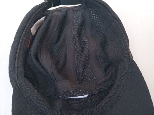 Vtg. 6 Panel Nike Hat Cap Black Full Mesh TAILWIND mini White Swoosh - Picture 7 of 8