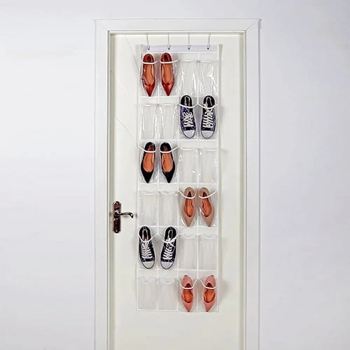(3 pack) Mainstays 24 Pocket over the Door Non Woven Closet Shoe Organizer - Picture 3 of 9
