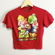 2016 Super Mario Video Game Promo Red T-Shirt Youth L