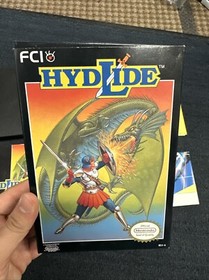 Hydlide (Nintendo Entertainment System, NES) Complete In Box CIB With Poster