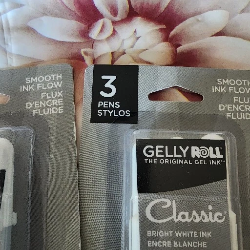 (2) Juego de 3 bolígrafos de gel blancos clásicos Sakura Gelly Roll 57454 nuevos Foto 3 de 4