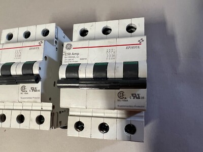 General Electric C50 Amp 277/480VAC 10KA Breaker EP103UL Used EP103ULC50 (Qty 2)