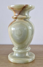 Vintage Vase aus geschnitztem Naturstein Onyx 10 cm