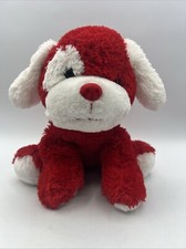 Dan Dee Collectors Choice Plush Floppy Puppy Dog White Red Love Soft Stuffed