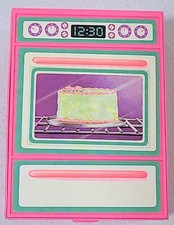 Barbie Oven Food Storage Pink Plastic 1993 Dream House Kitchen Item Vintage