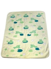 Blankets  and Beyond Yellow Frog Baby Blanket Lily Pad Security Lovey Fleece