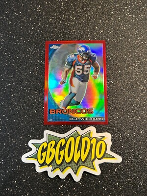 2010 Topps Chrome D.J. Williams Red Refractor Rookie /25 RC