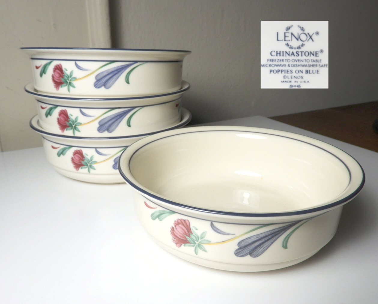 Lenox POPPIES ON BLUE 5 1/4