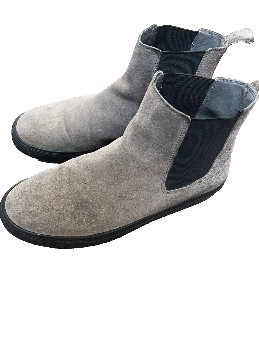 Mens Steve Madden Grey Taupe Suede Dalston Fashion Sneaker Boot sz 9.5US 43EU