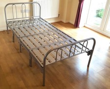 STRONGER METAL SMALL DOUBLE 4FT FOLDING/GUEST/STUDENT/HOTEL/ CARE HOME BED