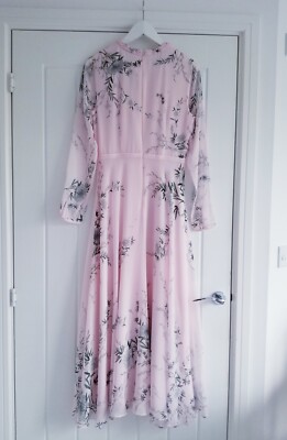 hobbs rosabelle silk dress HOBBS Rosabelle Linear Floral Print Silk Dress