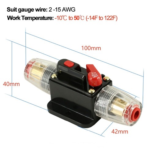12v 125A Inline Circuit Breaker Manual Reset Ideal for 4wd Caravan Boat (1pc) - Picture 3 of 10