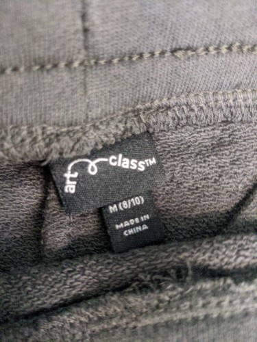 Art Class Kids East Coast Gray Sweatpants Pants Medium 8/10 Striped Leg Design - Picture 6 of 7