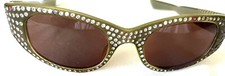 Rare Vintage Cat Eye Sunglasses, 1950s, Rhinestones -Very Clean