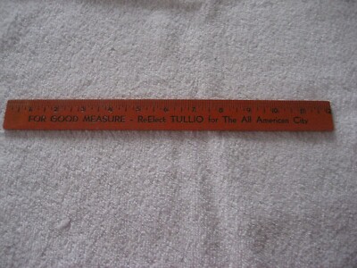 vintage Re-Elect Lou Tullio ruler Erie Pa mayor election promotion