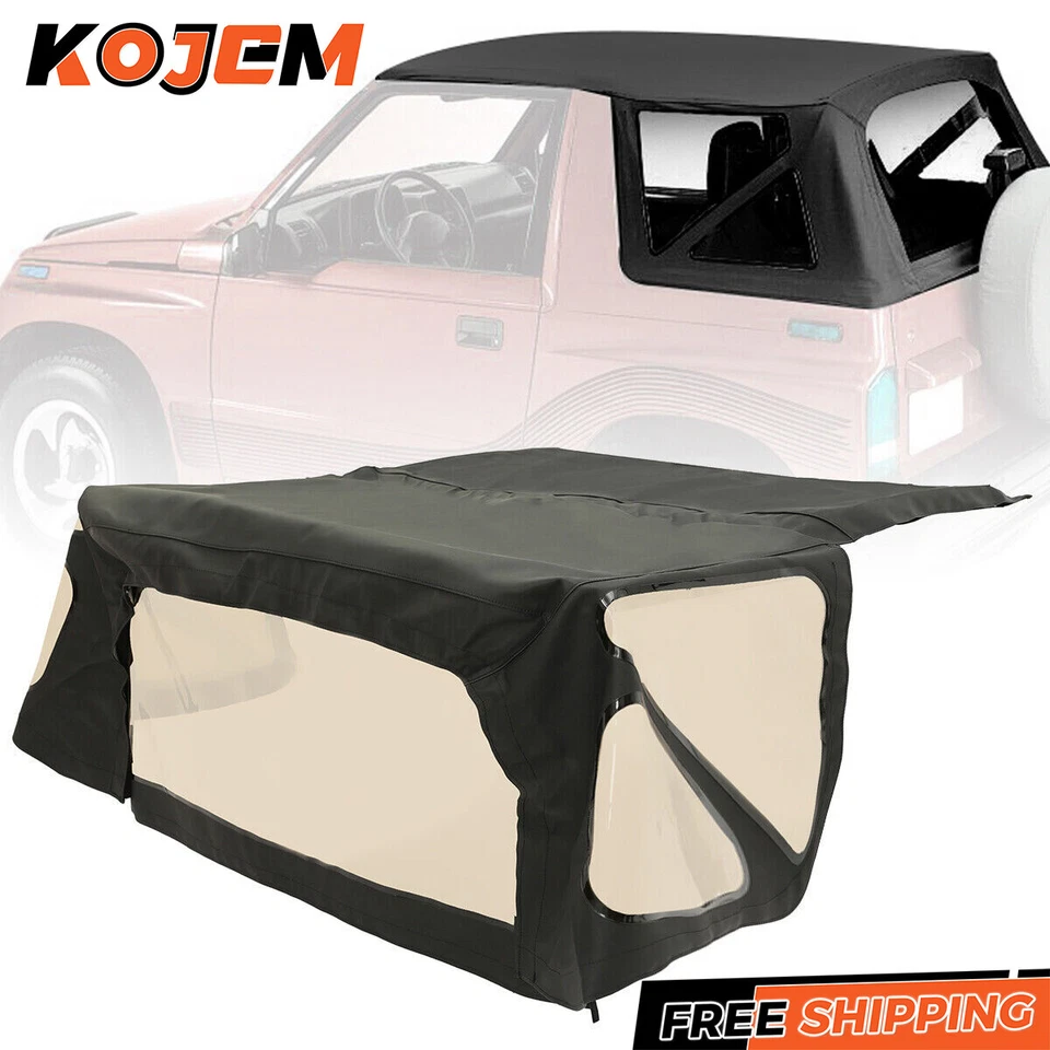 Repuesto techo blando con ventanas para Suzuki Sidekick Geo Tracker 1988-1994 #98715 Foto 2 de 4