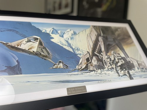 Star Wars Framed First Edition ATAT Ralph McQuarrie Portfolio lithograph Print - Picture 2 of 4