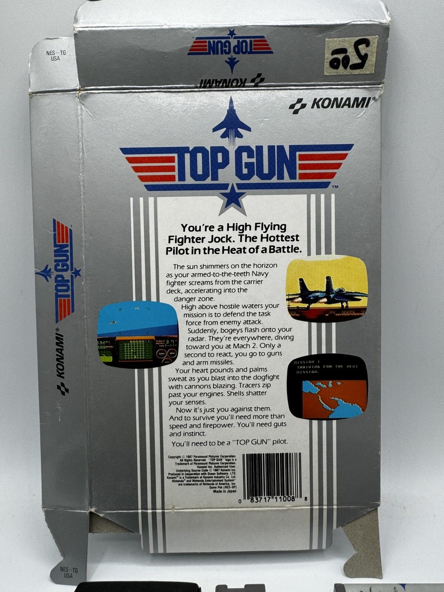 Top Gun (Nintendo NES, 1987) Complete - Untested - Authentic Top Gun (Nintendo NES, 1987) Complete - Untested - Authentic