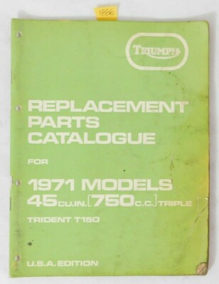 1971 Genuine Triumph Trident T150 750 Replacement Parts Catalog Book OEM 99-0943