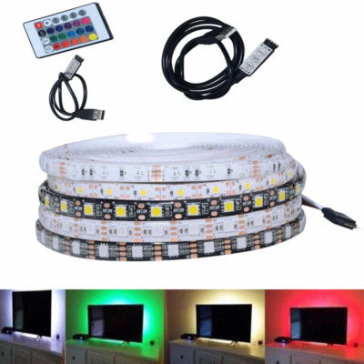 1M-5M USB DC5V 5050 2835 RGB Led Strip 60led/M Flexible Light IR Remote for TV
