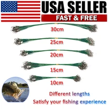 100PCS Snap Swivel Durable Stainless Steel Lures Trace Wire Leader Fishing Line