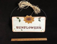WOOD COUNTRY SUNFLOWERS 12" SIGN