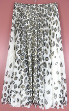 SK15745- TALBOTS Womens Polyester Maxi Flare Skirt Animal Leopard Multicolor 8